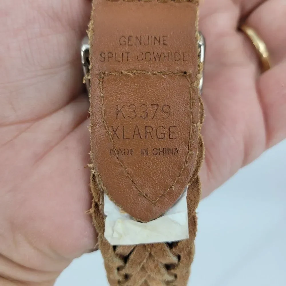 Braided Leather Belt XL 38